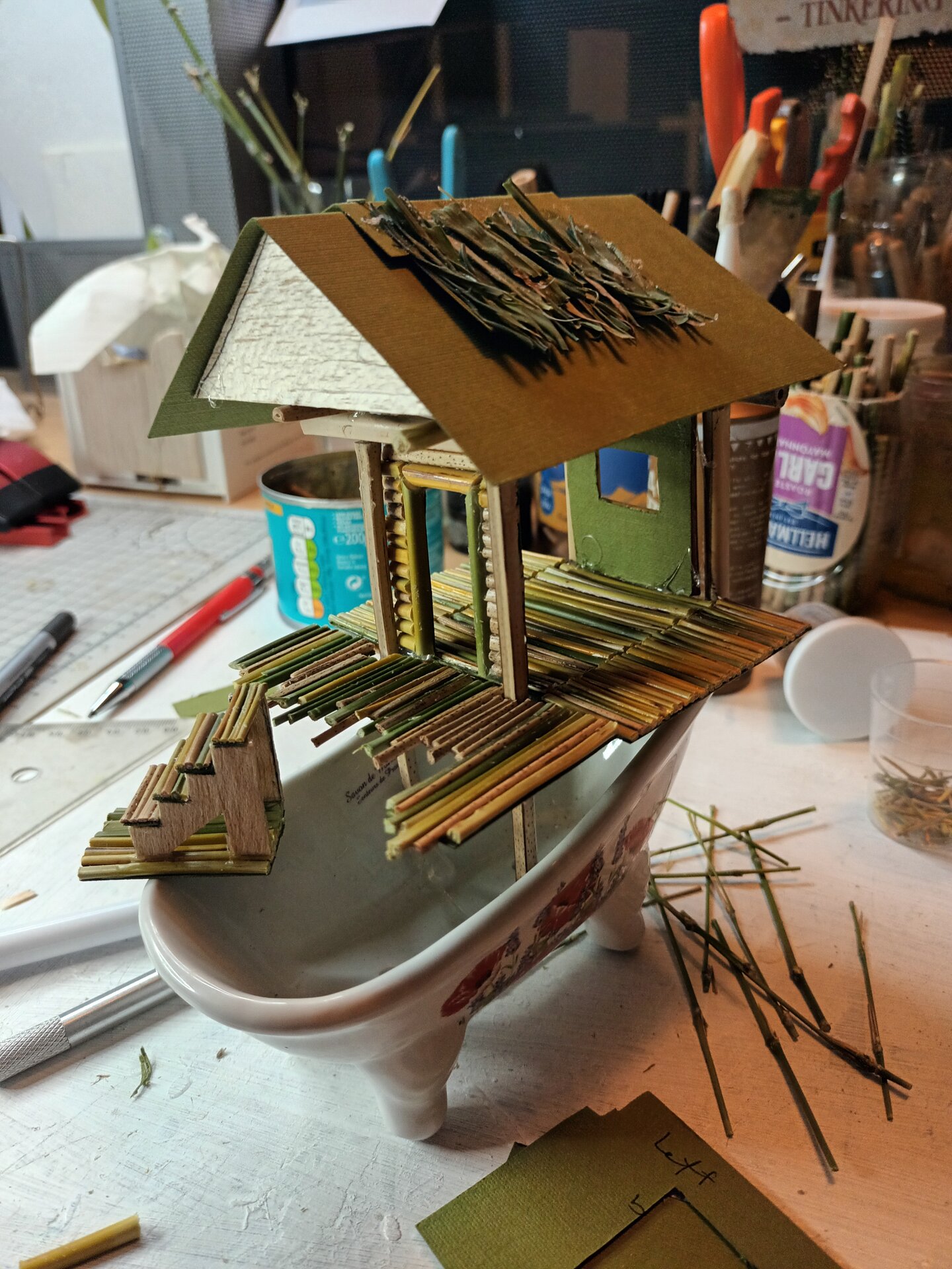 Walls, floor, door and window taking shape