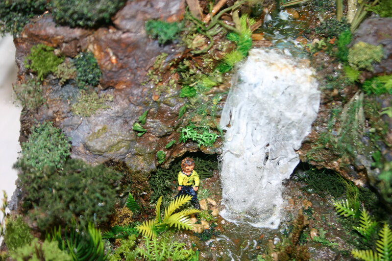 Waterfall with surrounding environment