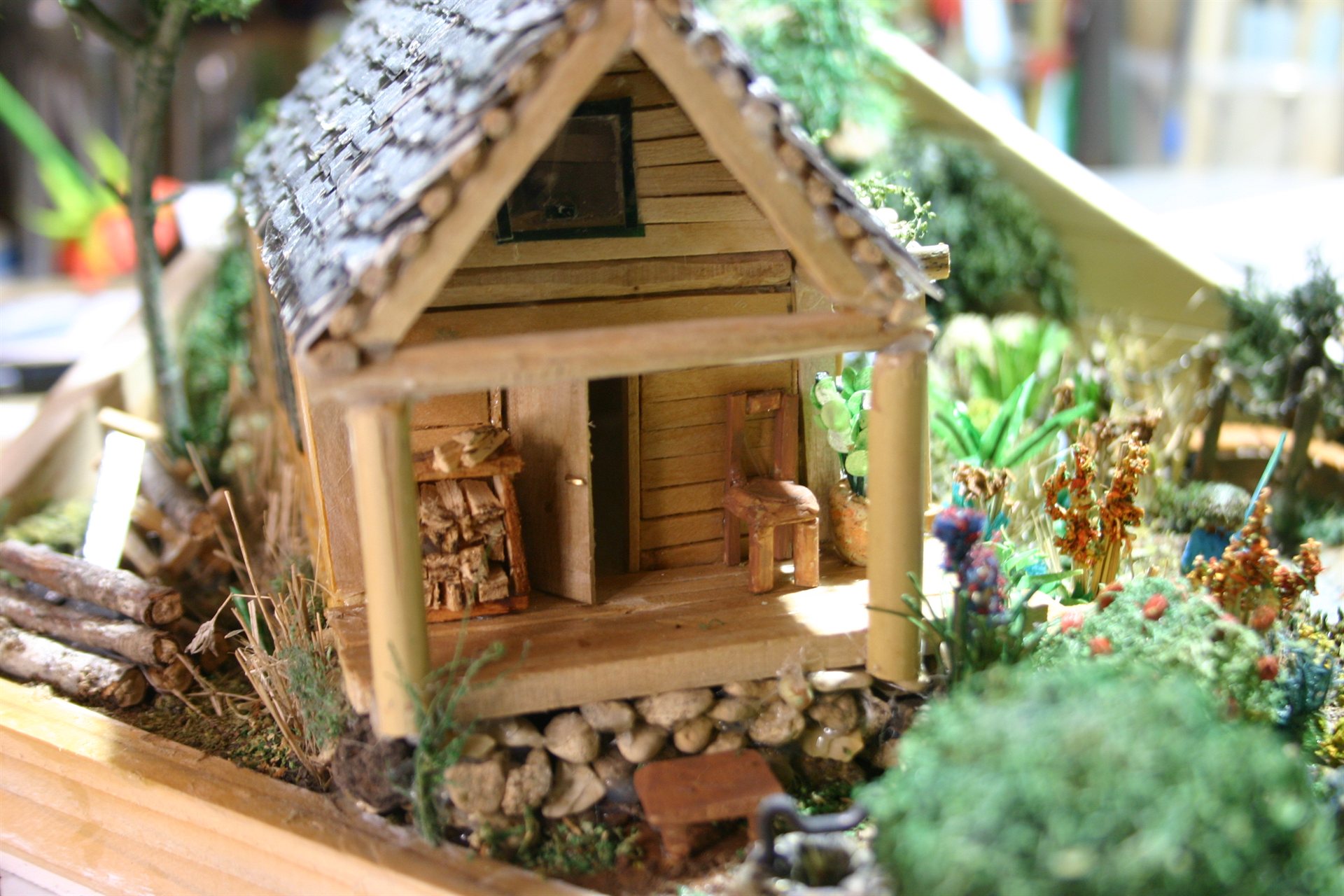 Firewood rack and chair