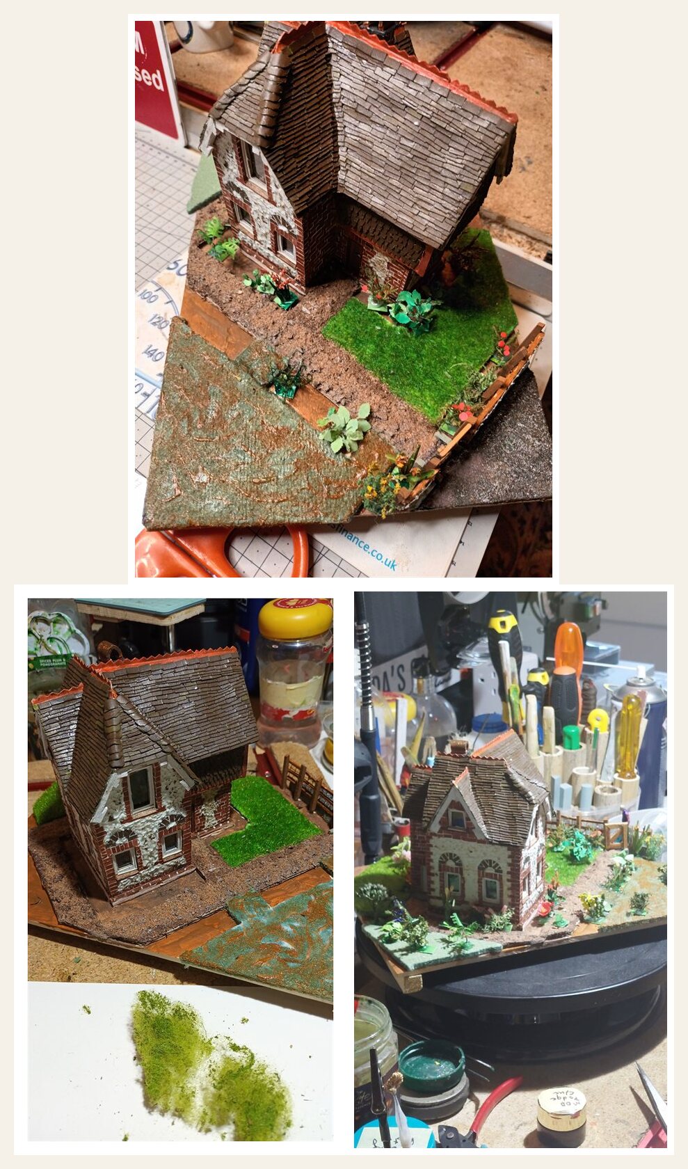 Illustrating the landscaping in progress